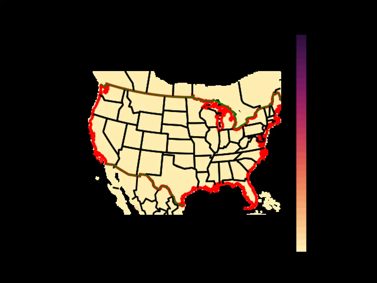 US Range Map for the American Avocet in the FALL